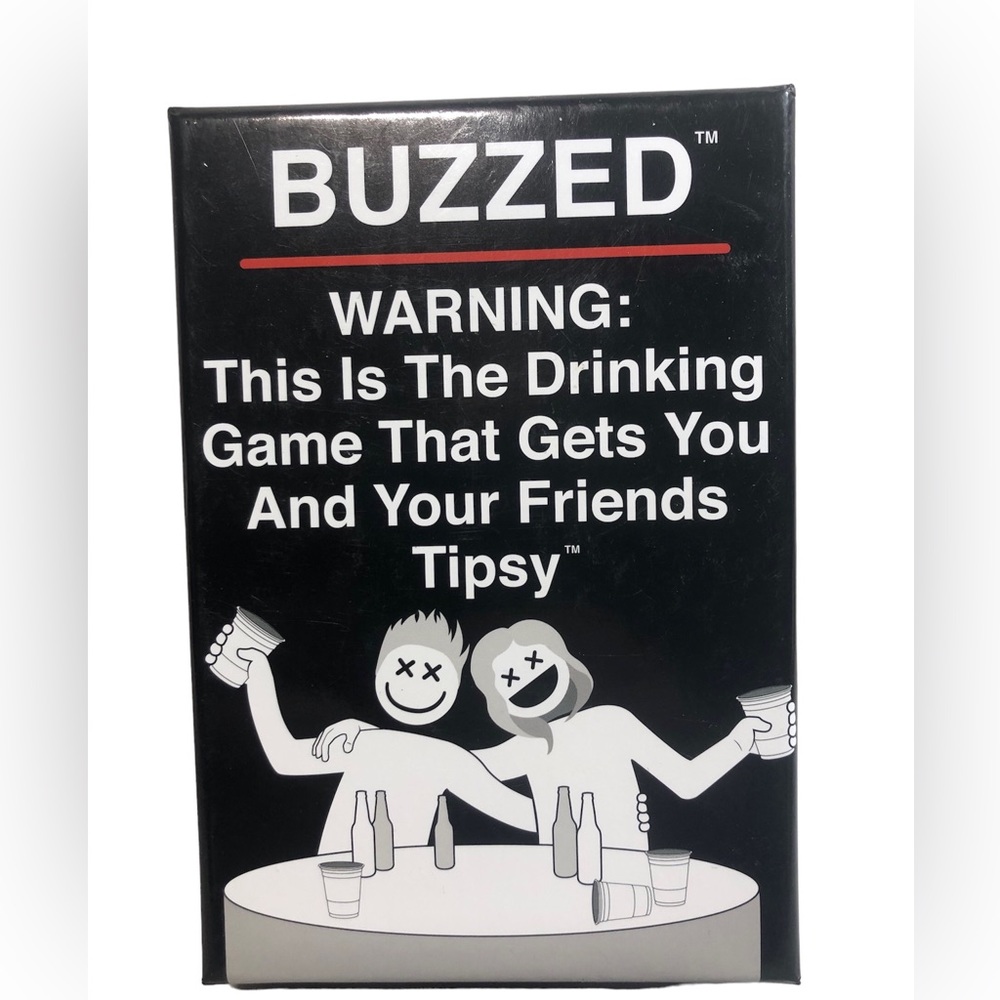Buzzed Drinking Game Card Tipsy Question Answer Q&A Funny Humor